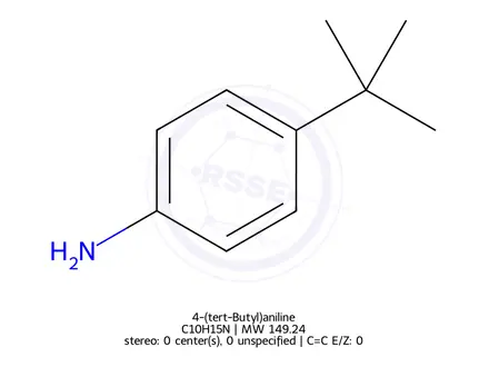 Chemical structure of 4-(tert-Butyl)aniline
