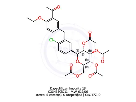 Chemical structure of Dapagliflozin Impurity 18
