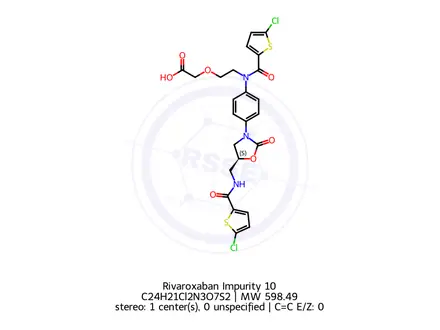 Chemical structure of Rivaroxaban Impurity 10
