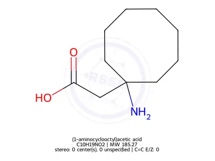Chemical structure of (1-aminocyclooctyl)acetic acid