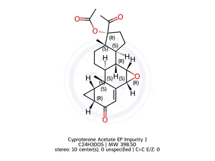 Chemical structure of Cyproterone Acetate EP Impurity J