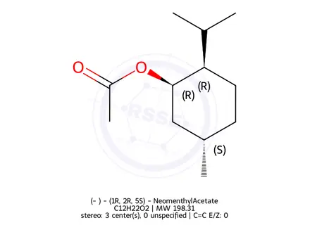 Chemical structure of (-​)​-​(1R,​2R,​5S)​-​NeomenthylAcetate