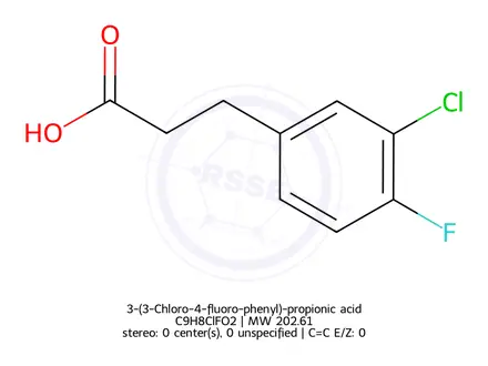 Chemical structure of 3-(3-Chloro-4-fluoro-phenyl)-propionic acid