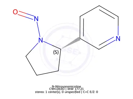 Chemical structure of N'-Nitrosonornicotine