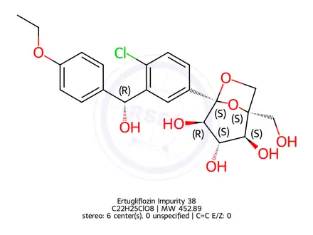 Chemical structure of Ertugliflozin Impurity 38