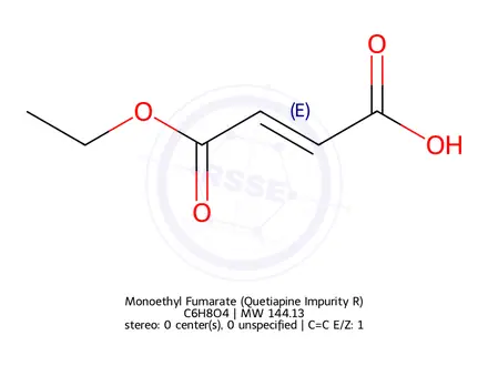 Chemical structure of Monoethyl Fumarate (Quetiapine Impurity R)