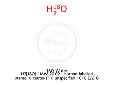 Chemical structure of 18O Water