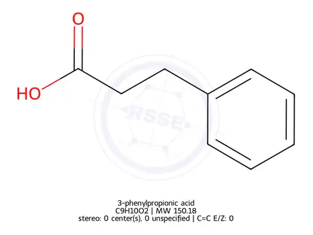 Chemical structure of 3-phenylpropionic acid