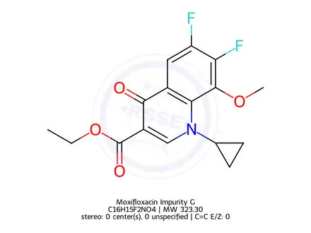 Chemical structure of Moxifloxacin Impurity G