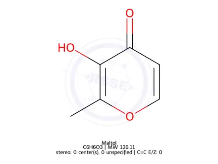 Chemical structure of Maltol