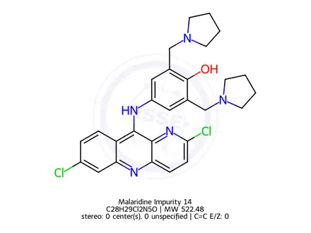 Chemical structure of Malaridine Impurity 14