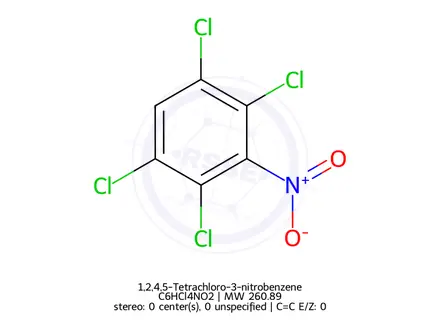 Chemical structure of 2,3,5,6-Tetrachloronitrobenzene