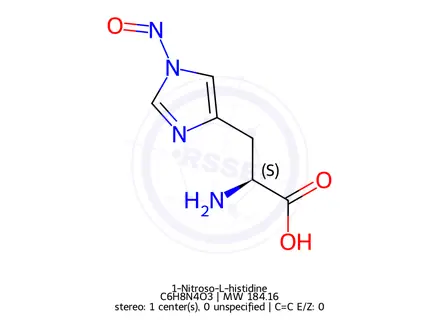 Chemical structure of 1-Nitroso-L-histidine