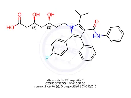 Chemical structure of Atorvastatin EP Impurity E
