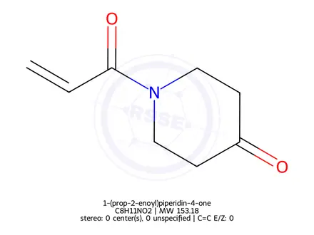 Chemical structure of 1-(prop-2-enoyl)piperidin-4-one