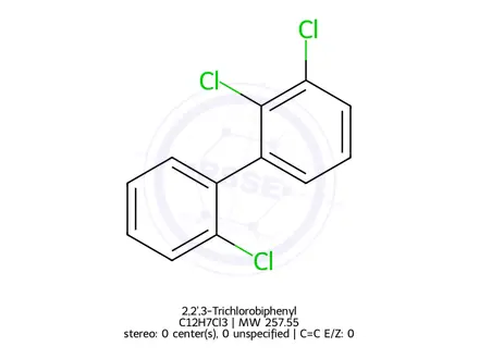 Chemical structure of 2,2',3-Trichlorobiphenyl