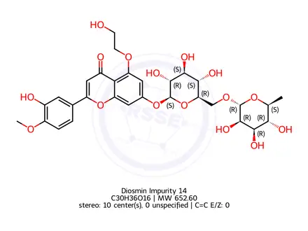 Chemical structure of Diosmin Impurity 14