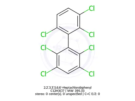Chemical structure of 2,2',3,3',5,6,6'-Heptachlorobiphenyl