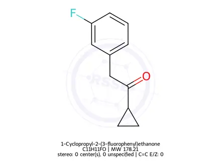 Chemical structure of 1-Cyclopropyl-2-(3-fluorophenyl)ethanone