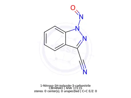 Chemical structure of 1-Nitroso-1H-indazole-3-carbonitrile