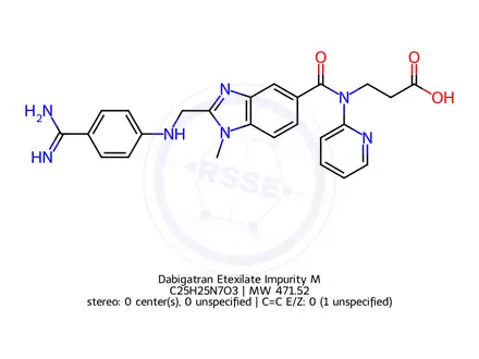 Chemical structure of Dabigatran Impurity A
