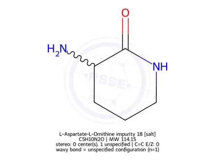 Chemical structure of L-Aspartate-L-Ornithine impurity 18