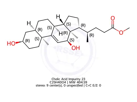 Chemical structure of Cholic Acid Impurity 23