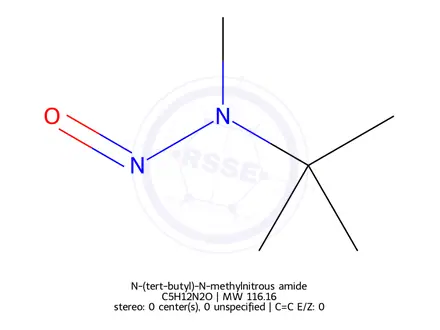 Chemical structure of N-(tert-butyl)-N-methylnitrous amide