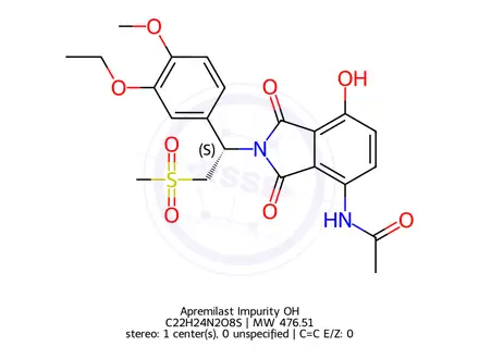 Chemical structure of Apremilast Impurity OH