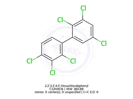 Chemical structure of 2,2',3,3',4,5'-Hexachlorobiphenyl