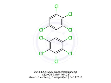 Chemical structure of 2,2',3,3',4,4',5,6,6'-Nonachlorobiphenyl