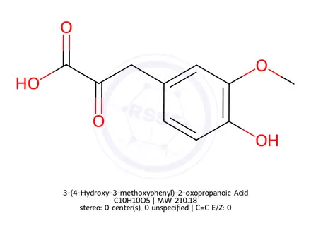 Chemical structure of 3-(4-Hydroxy-3-methoxyphenyl)-2-oxopropanoic Acid