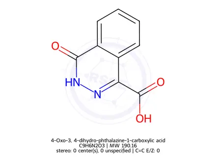 Chemical structure of 4-Oxo-3, 4-dihydro-phthalazine-1-carboxylic acid