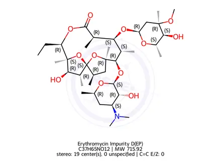 Chemical structure of Erythromycin Impurity D(EP)