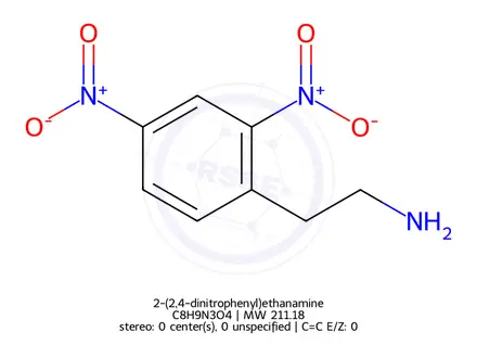 Chemical structure of 2-(2,4-dinitrophenyl)ethanamine