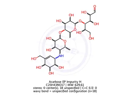 Chemical structure of Acarbose Impurity H