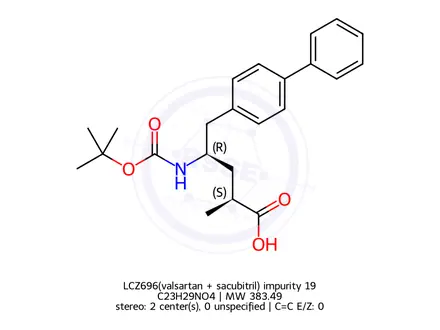 Chemical structure of LCZ696(valsartan + sacubitril) impurity 19