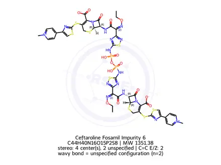 Chemical structure of Ceftaroline Fosamil Impurity 6