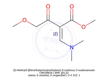 Chemical structure of (Z)-Methyl2-[(Dimethylamino)methylene]-4-methoxy-3-oxobutanoate