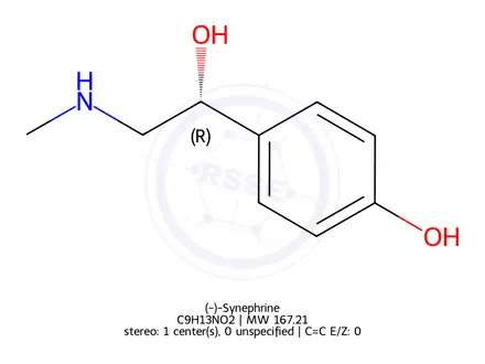 Chemical structure of (-)-Synephrine