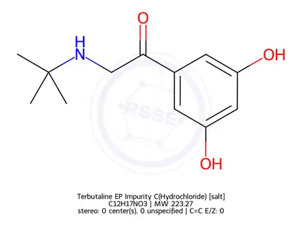 Chemical structure of Terbutaline EP Impurity C(Hydrochloride)