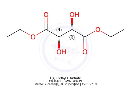 Chemical structure of L-(+)-Diethyl L-tartrate