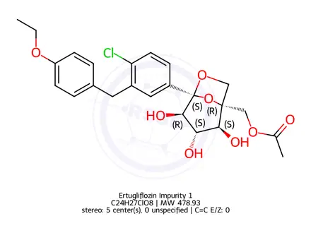 Chemical structure of Ertugliflozin Impurity 9