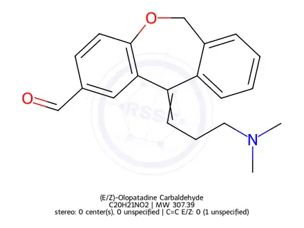 Chemical structure of (E/Z)-Olopatadine Carbaldehyde hydrochloride