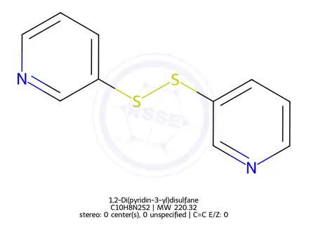 Chemical structure of 1,2-Di(pyridin-3-yl)disulfane