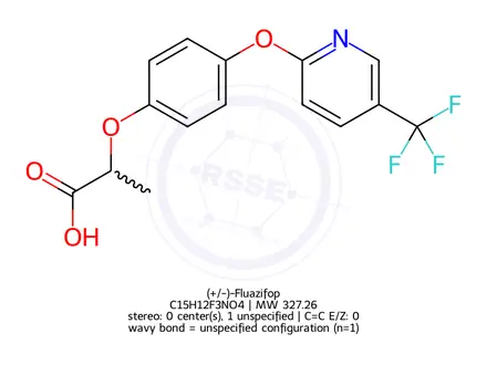 Chemical structure of (+/-)-Fluazifop