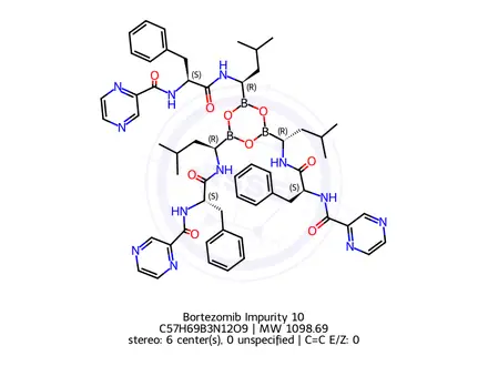 Chemical structure of Bortezomib ((1R,2S)-Bortezomib)
