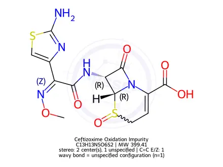 Chemical structure of Ceftizoxime Oxidation Impurity