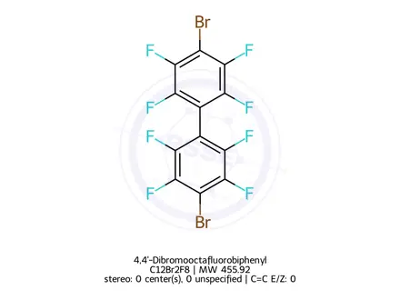 Chemical structure of 4,4'-Dibromooctafluorobiphenyl