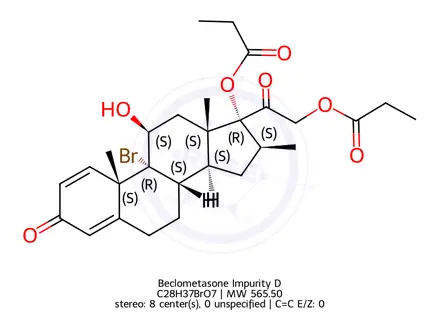 Chemical structure of Beclometasone Impurity D